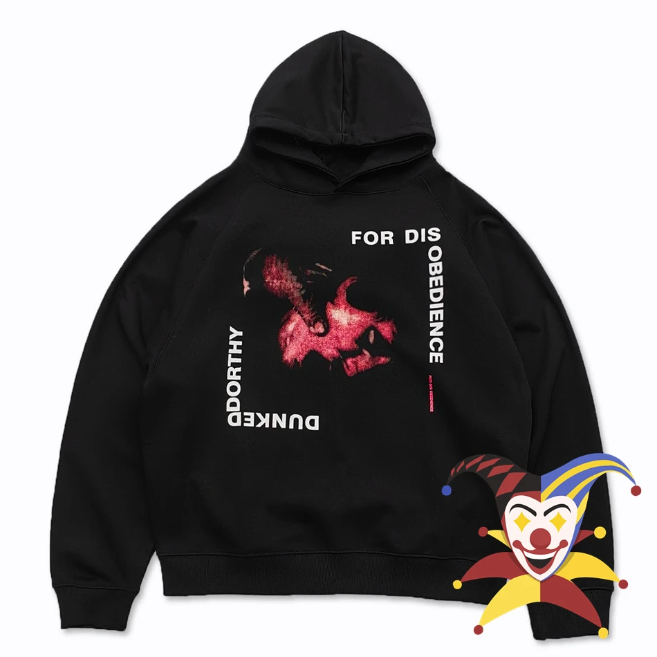 

Vintage Black Enfants Riches Deprimes Disobedience Hooded Hoodie Men Women High Quality ERD Oversize Pullover