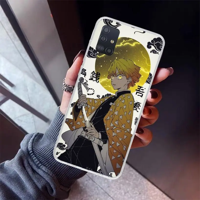 Demon Slayer Agatsuma Zenitsu Phone Case for Samsung Galaxy A51 A71 A41 A31 A21S A11 A01 A50S A70 A40 A30S A20E A20S A10S A6 A7