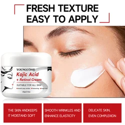 Kojic Acid+Retinol Cream,Promotes skin elasticity ,Moisturizer Anti Aging Face Lifting Nourishing Repair Collagen Boost Cream