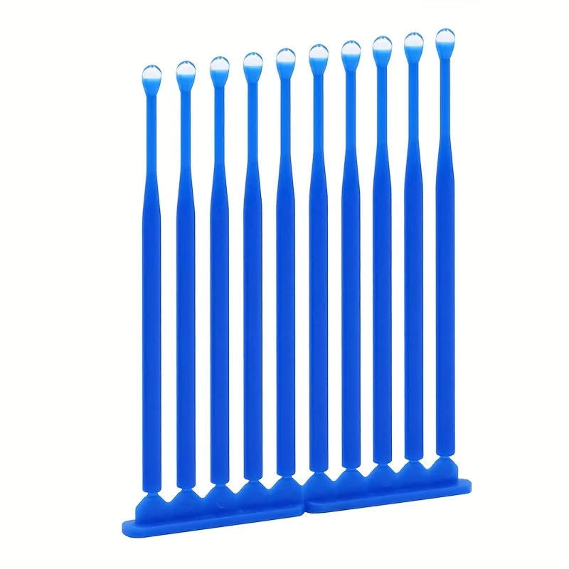10 disposable cotton swabs, small bristle brush sticks