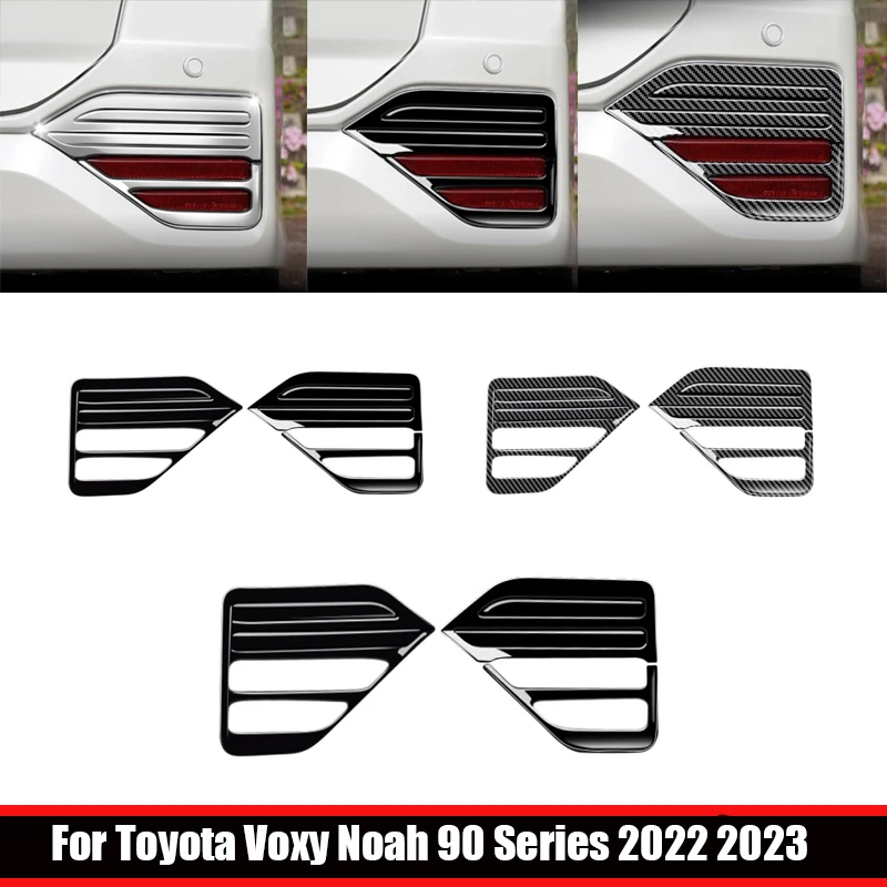 For Toyota Noah Voxy 90 Series 2022 2023 ABS Chrome Rear Reflector Fog Light Lamp Cover Trim Bezel Frame Exterior accessories