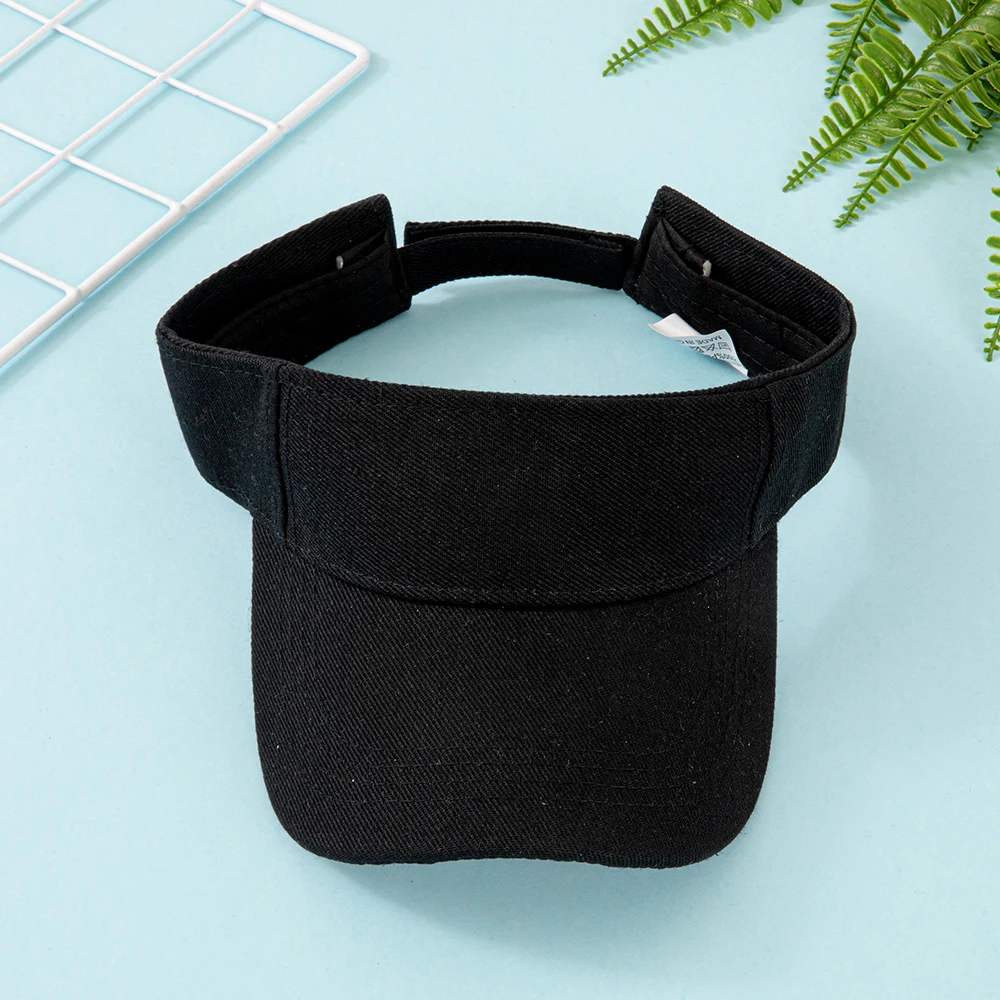 Baumwoll-Sonnenblende für Damen und Herren – Verstellbare Baseballkappe mit offenem Oberteil für Sport, Laufen, Golf, Strand – Mehrere leuchtende Farben – Detail 1