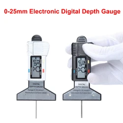 0-25mm Electronic Digital Depth Gauge Snap Depth Inch Metric Fractions Tire Tread Gage Depth Digital Electronic Indicator