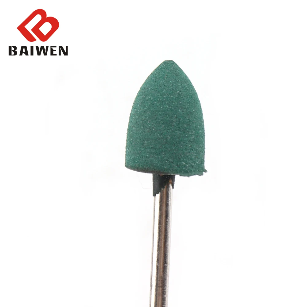 10Pcs Rubber Gemonteerd Punt Slijpen Hoofd Voor Schimmel Afwerking Polish Stiftslijper Rotary Polijsten Gereedschap Power Tools
