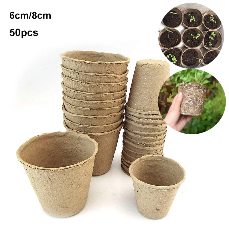 

Plant Starter Paper Grow Pot Nursery Cup growing box Tray veg planter garden Flower for veg Biodegradable Eco-Friendly K5