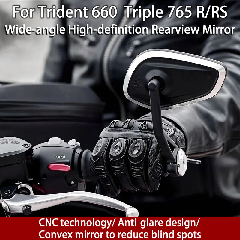 Motorcycle Handlebar Rearview Bar End Mirror For Rocket 3 Street Triple S 765 765RS 765R Trident 660 Speed Triple 1200RS 1200RR