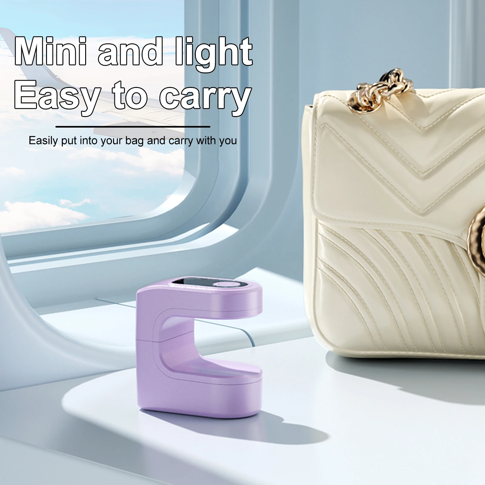 LIMEGIRL Czarno-Biała Mini Lampa LED do Paznokci Maszyna do Manicure do Utwardzania Lakieru Hybrydowego Przenośna Szybkoschnąca Suszarka do Paznokci z Inteligentnym Czujnikiem