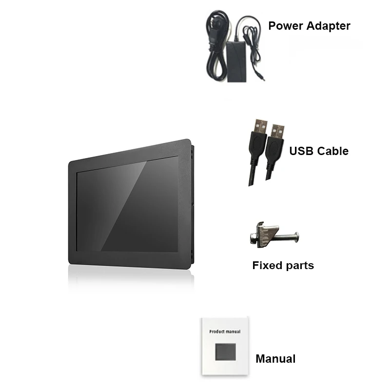 ZHIXIANDA 12 Inch 1280x800 Embedded Monitor With HDMI VGA Input Touch Display