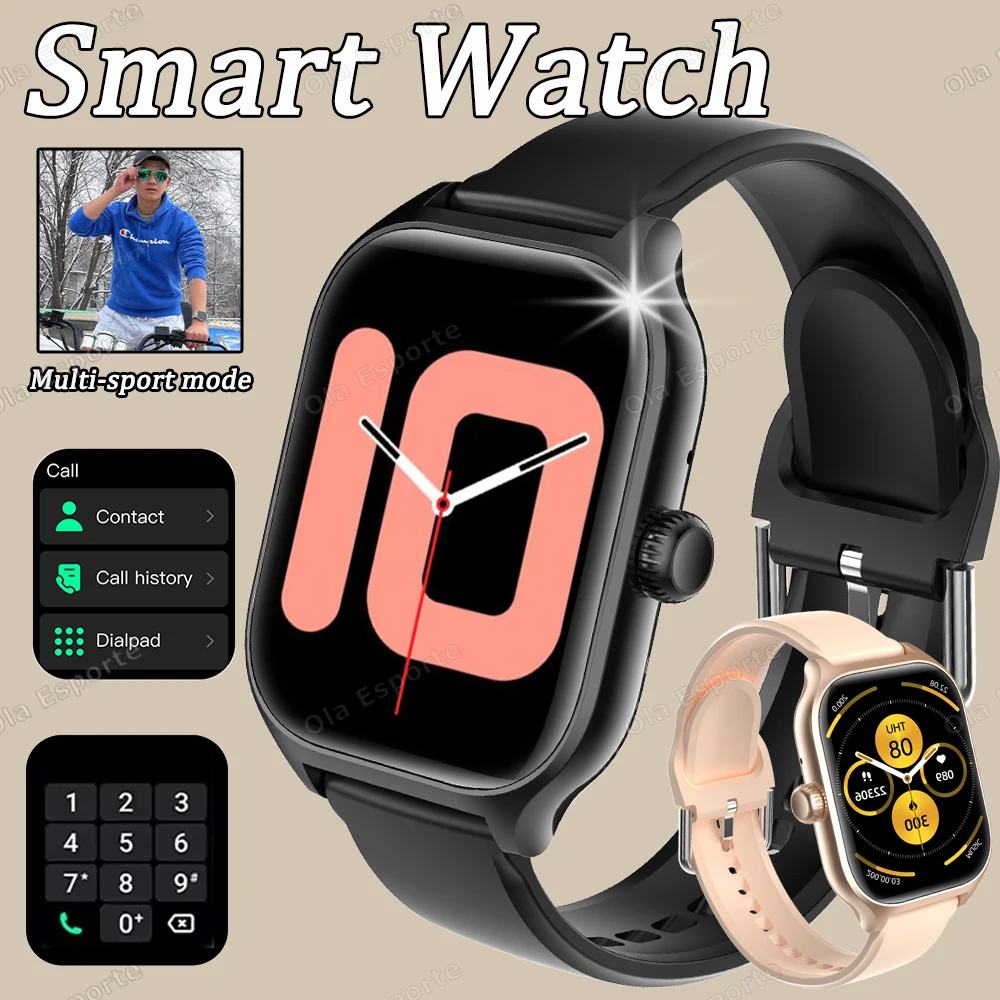 

Для Xiaomi New Smart Watch Man 2,01 дюйма 240*280 HD Дисплей Bluetooth Вызов Оповещение о сообщении Музыка Спортивный режим Смарт-часы Мужчины Женщины