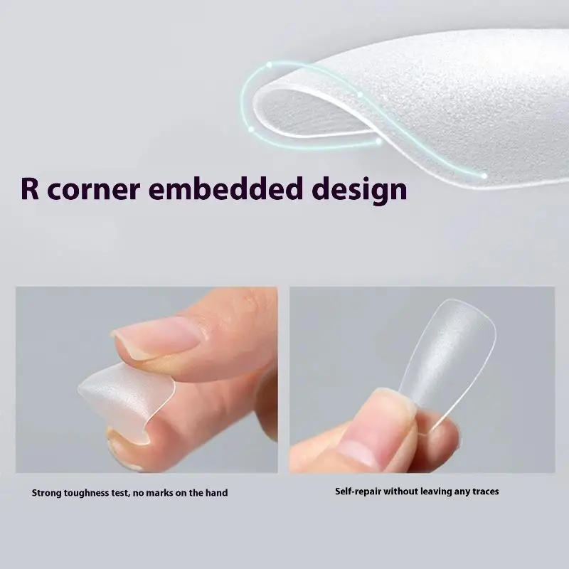 100 Pz/scatola Unghie Finte NESSUN Lucidatura Nessuna Traccia Demal Press On False Punte Del Chiodo Sottile Per L'estensione Casa FAI DA TE