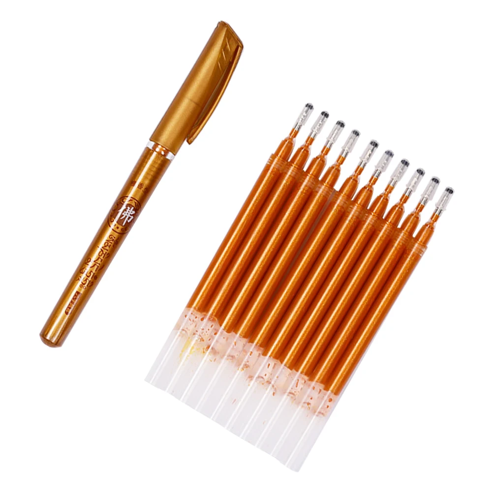 1 set 1 Set Copying Pen Refills Glitter Gel Ink Replacement For Buddhist Scriptures Portable Neutral Pen Refills Writing