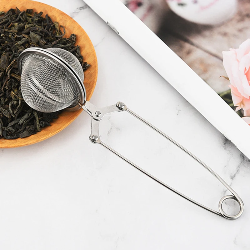 50Pcs Tea Infuser Snap Ball Tea Strainer Stainless Steel Mesh Tea Ball Infuser Loose Leaf Herbal Tea Filter Diffuser Wholesale