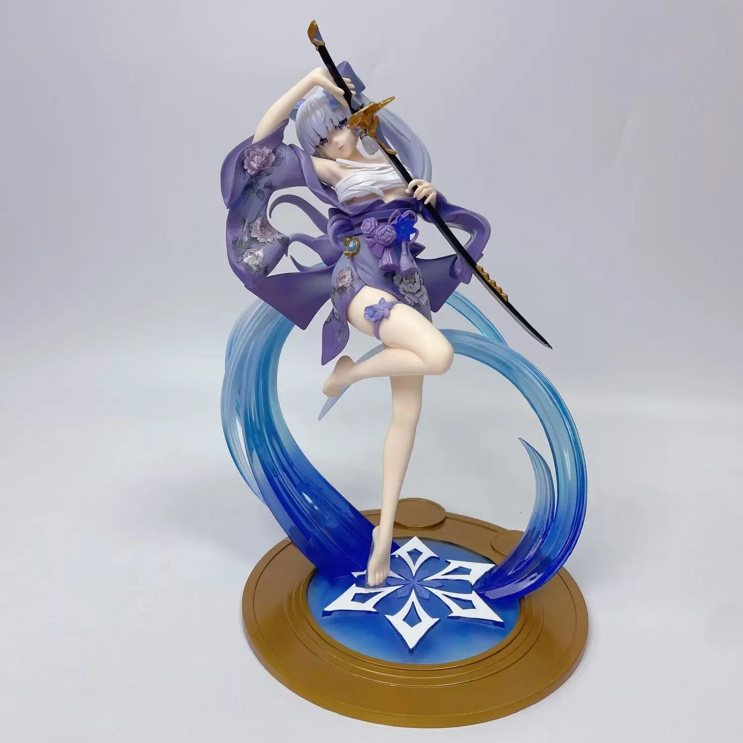 

Cute Draw the knife Kamisato Ayaka Statue model.High-quality PVC material.Desktop decoration GK Collection model.birthday gift