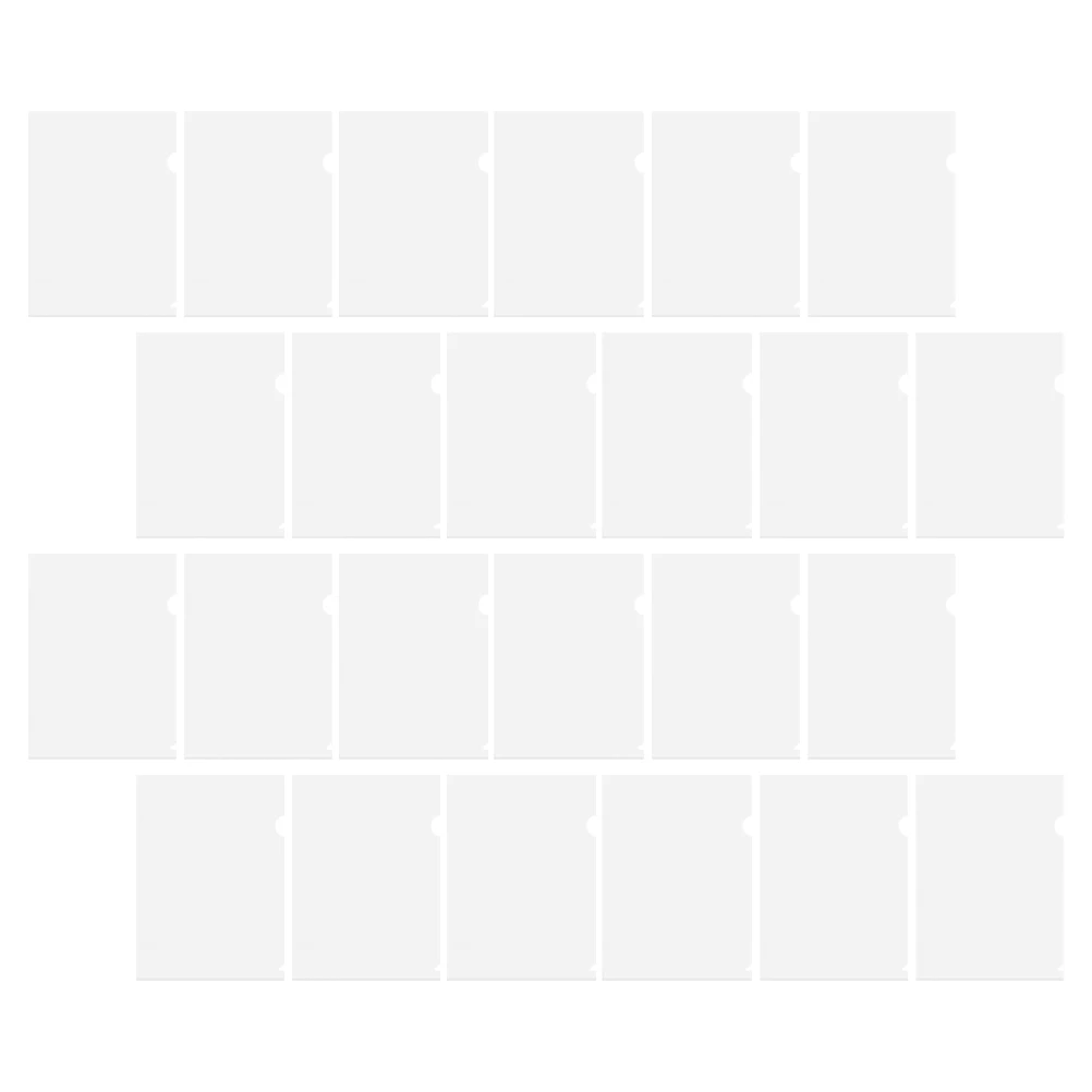 

40 Pcs Folders Paper Covers Plastic Clear Plastic Document Holders PP Transparent L Shaped A4 Office School Storage Jackets