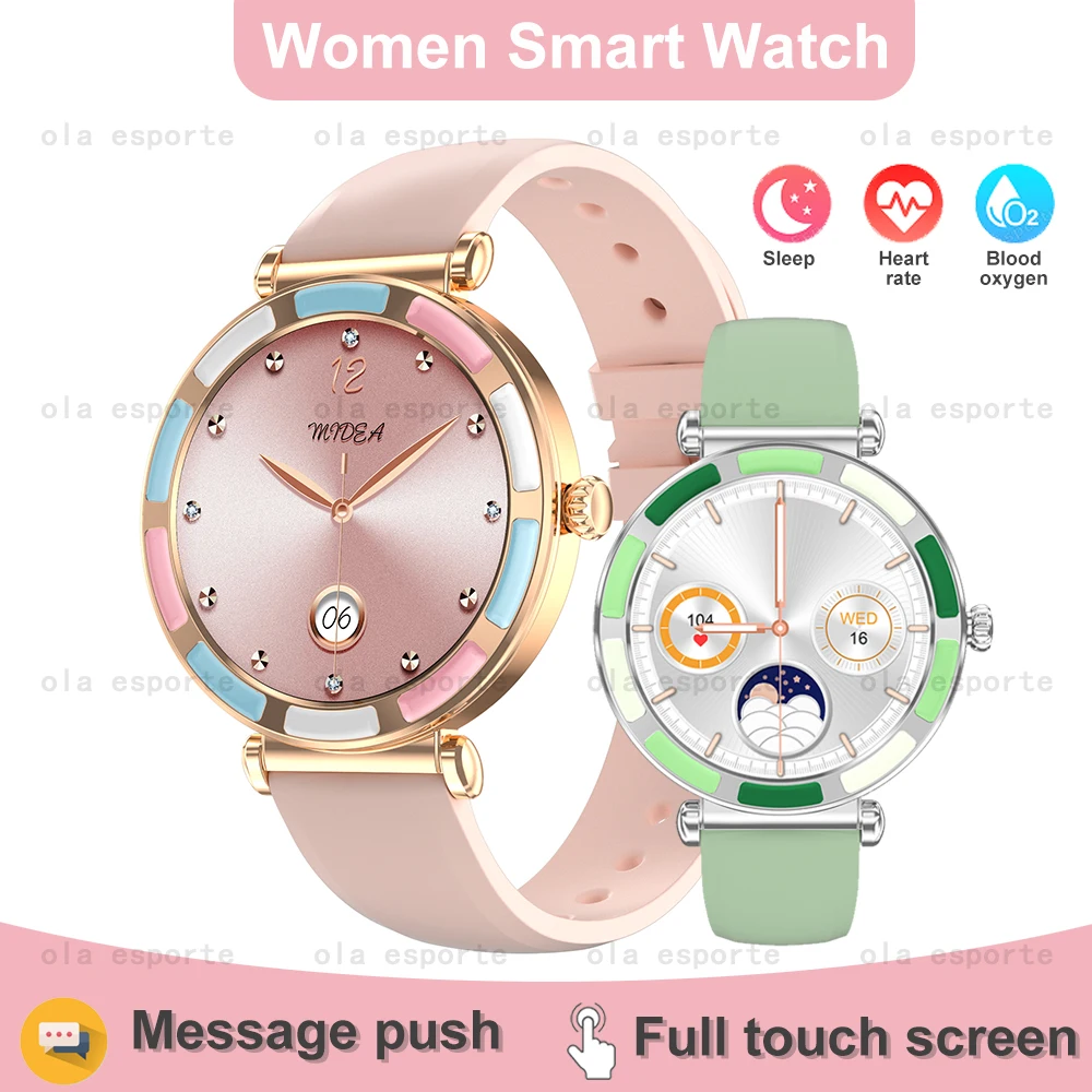 

Модные женские умные часы 1,27-дюймовый AMOLED-экран, умные часы с голосовым вызовом, вседневный мониторинг сердечного ритма, кислорода в крови, спортивные часы