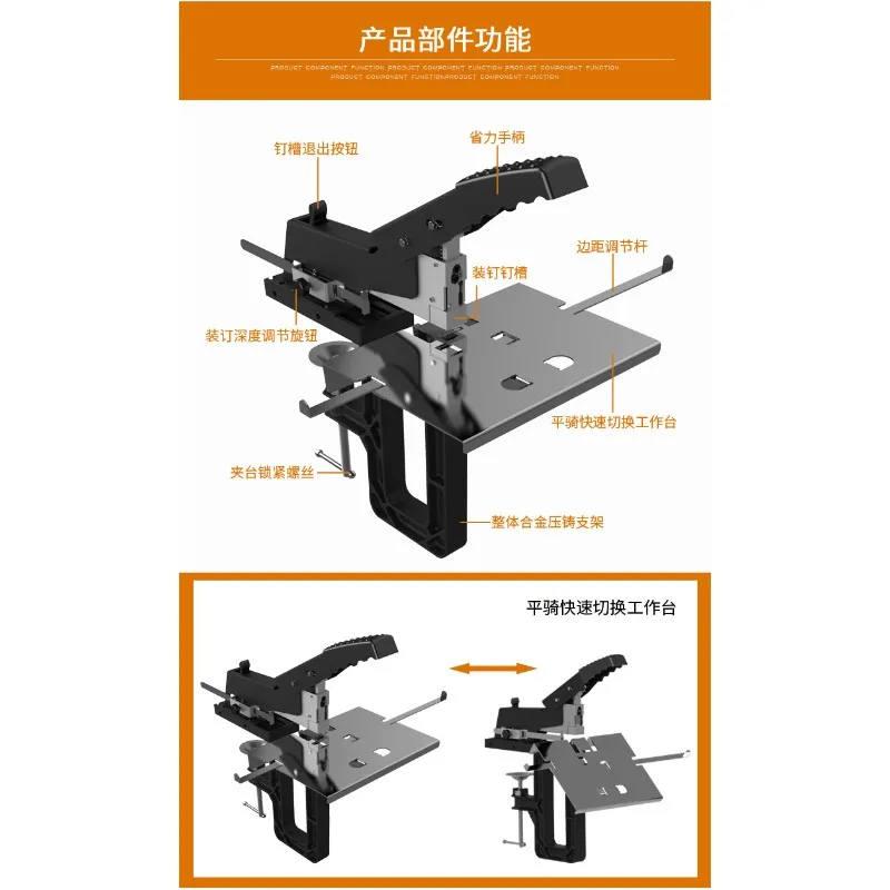 Flachhefter für den Schreibtisch. Manueller Reithefter