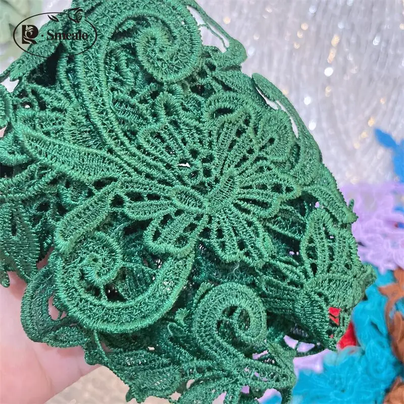 Europäischer Stil, handgenähte, wasserlösliche Spitzenstickerei für Hochzeitskleider, Bildapplikation, handgefertigte DIY-Spitzenkleidungszubehörteile – Detail 7