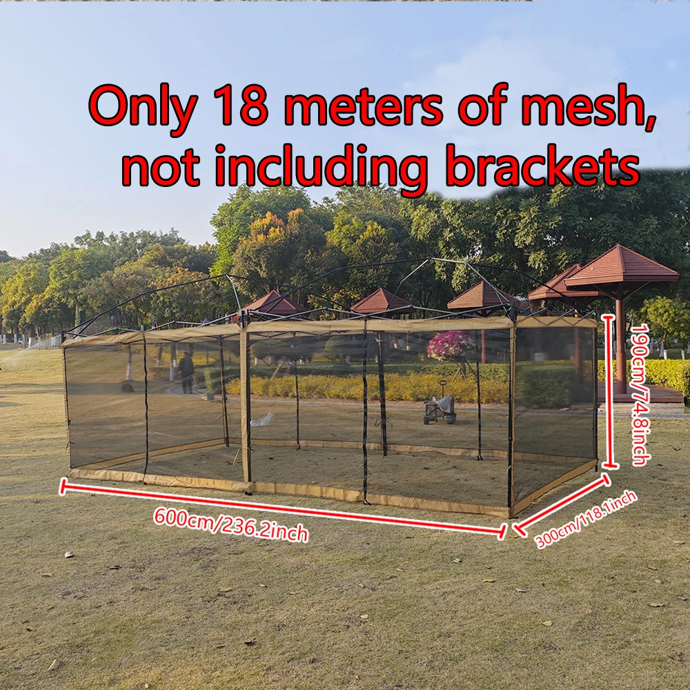 18 meters Accessories Mesh Screen  Wall Panels for 10' x 10' Canopy khaki (Tent Walls Only, Frame and Top Not Included)