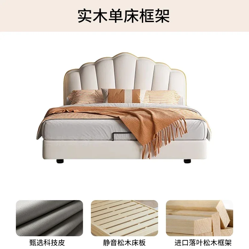 Schlafen Einzel bett modisch beleuchtet Designer Bett Französisch Qualität Prinzessin Plattform Wohnung Camas de Dormitorio Hotel möbel