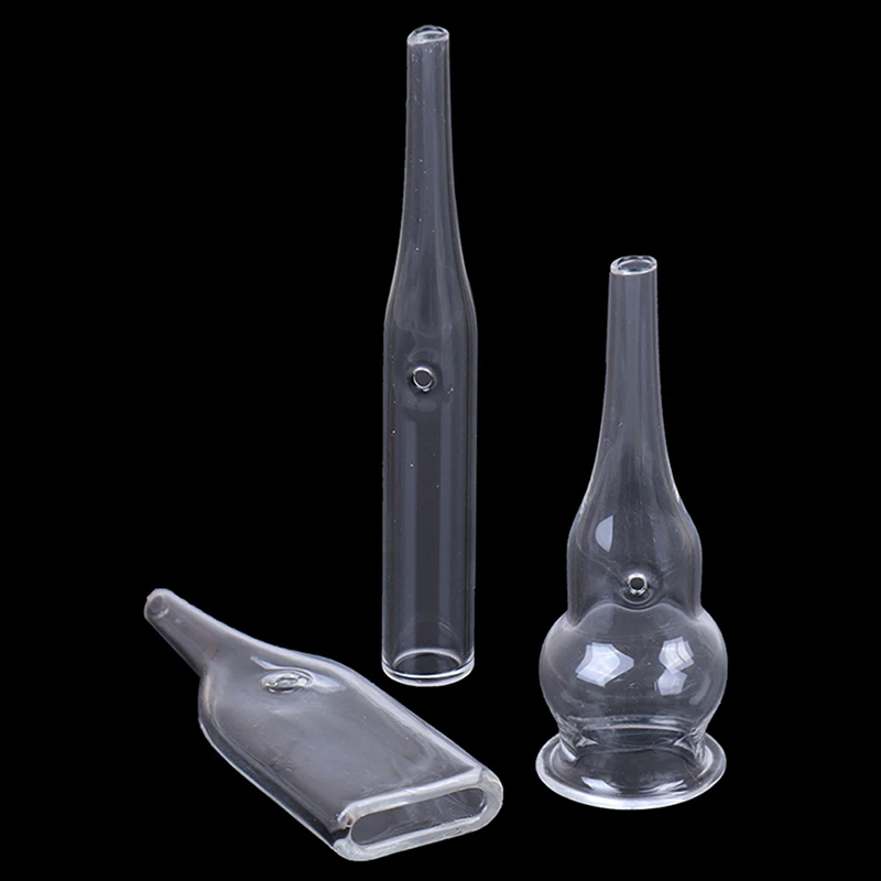 Conjunto de tubos de vidro para remoção de cravo, 3 peças, limpador de poros faciais, tubo extrator a vácuo, ferramentas de salão de beleza, acessórios de cuidados com a pele