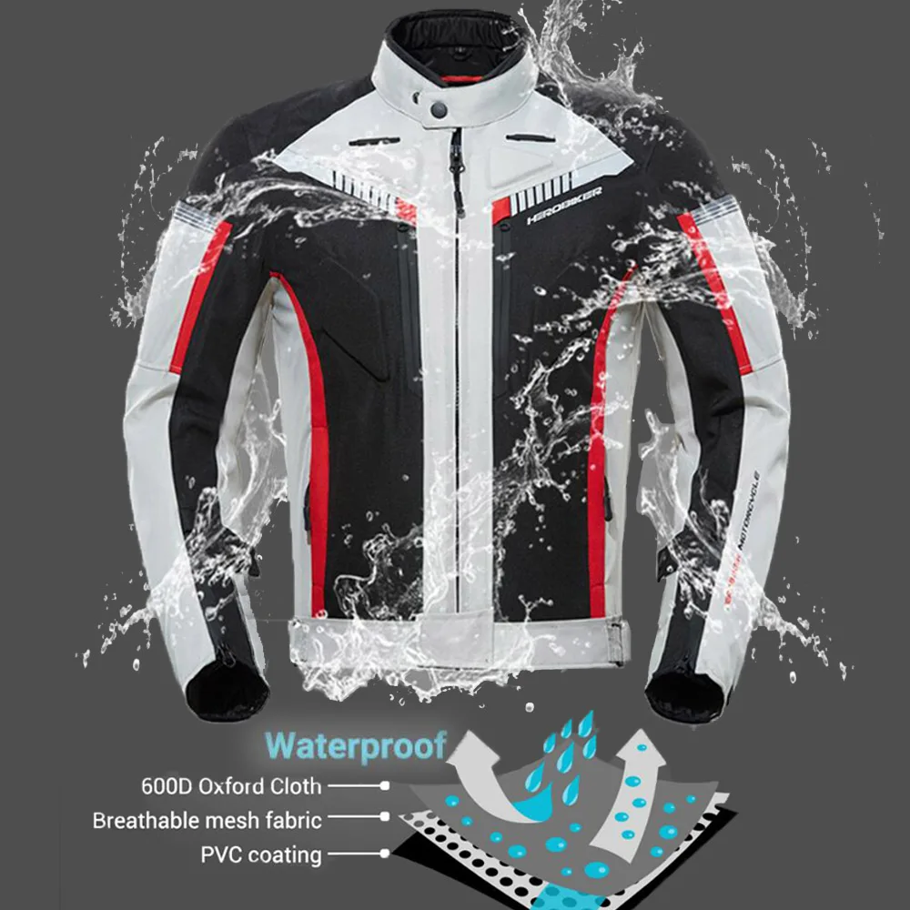 Giacca da moto HEROBIKER Giacca da moto impermeabile antivento Motocross Equitazione Moto da corsa Abbigliamento invernale Equipaggiamento protettivo