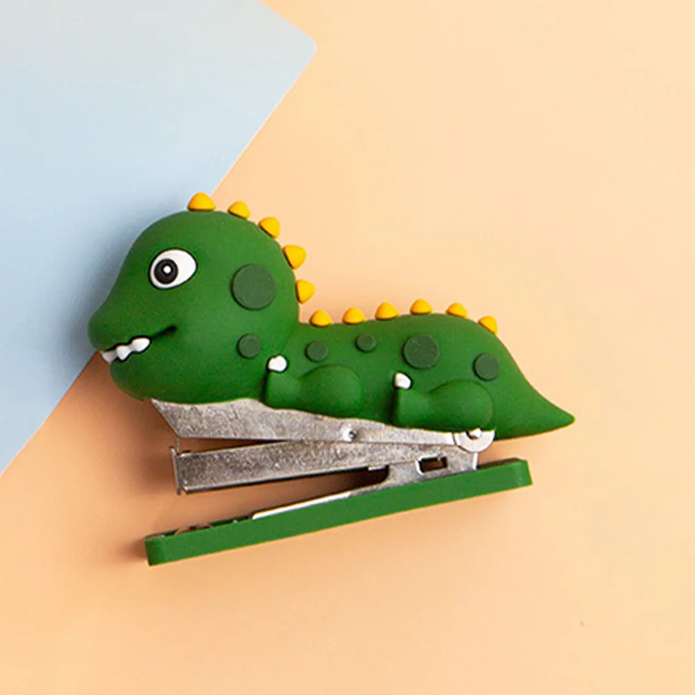 

Mini Stapler Dinosaur Stapling Tool Small Silicone Paper Staplers Cute Office Desk Accessories Decor