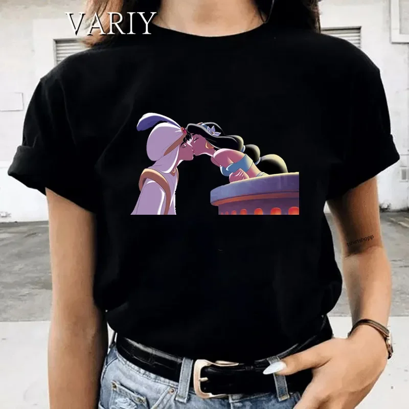 Jasmine Princesses T Shirt Women Aladdin Cosplay Kawaii Harajuku Top Hot Selling Tshirts Ulzzang Tshirt Hip Hop Grunge Clothes