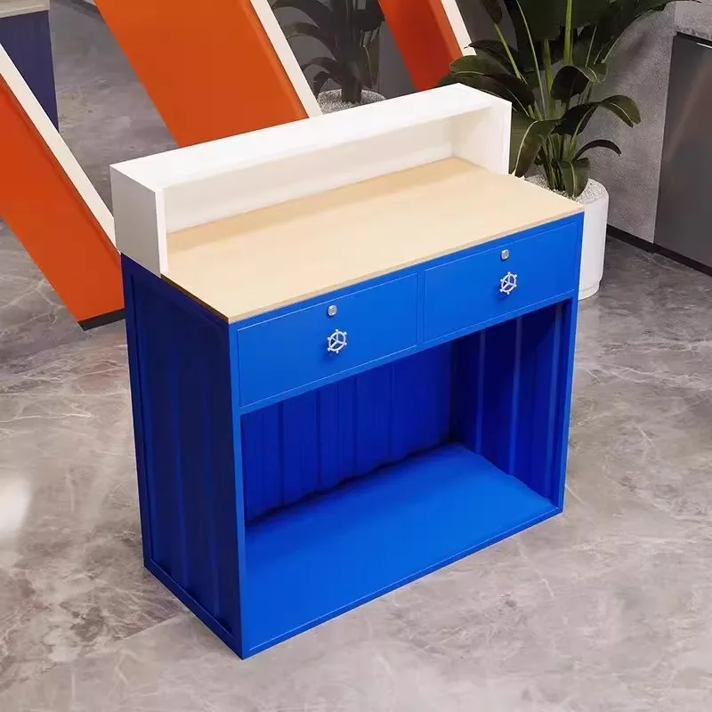 Milk tea shop front receptionsmall container creative welcomeinformation