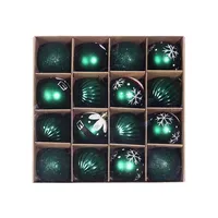 16Pcs Christmas Balls Decorations Glitter Ornaments Christmas Tree Hanging Pendant Baubles For Home Wall Merry Party Decor 6cm