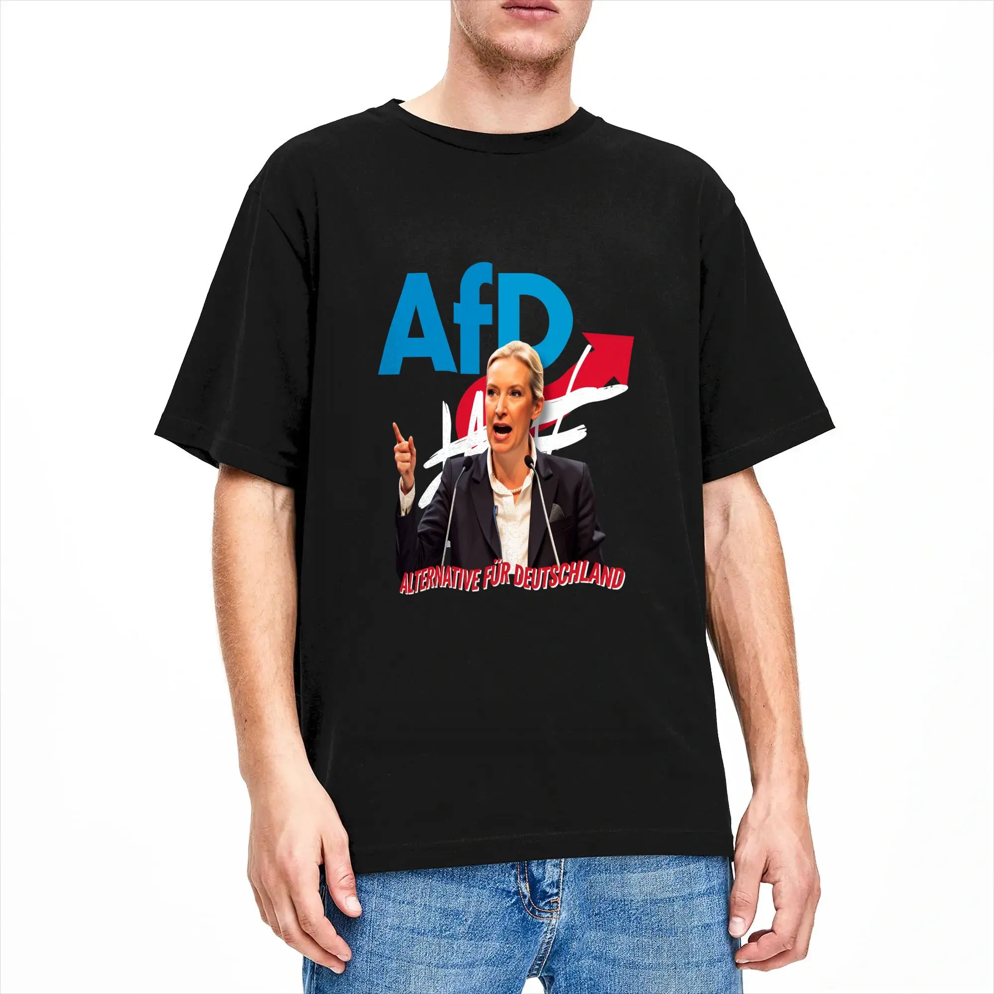 AFD Alternative fur Deutschland T Shirts for Men 100% Cotton Leisure T-Shirts Tee Shirt Short Sleeve Clothing Plus Size