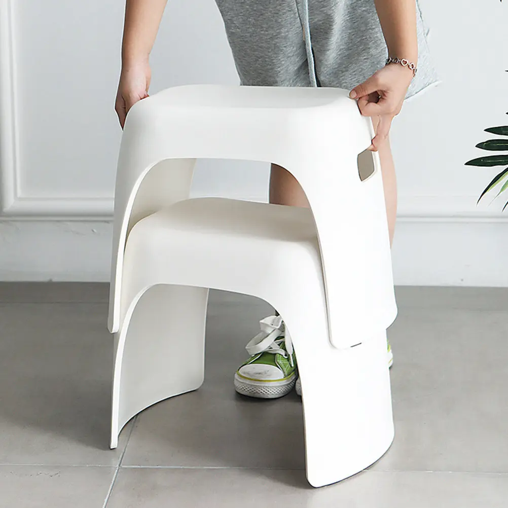 

Children Plastic Stool Anti-Skid Lightweight Household Kindergarten Kids Sitting Stool Stackable Multi-Scene Use
