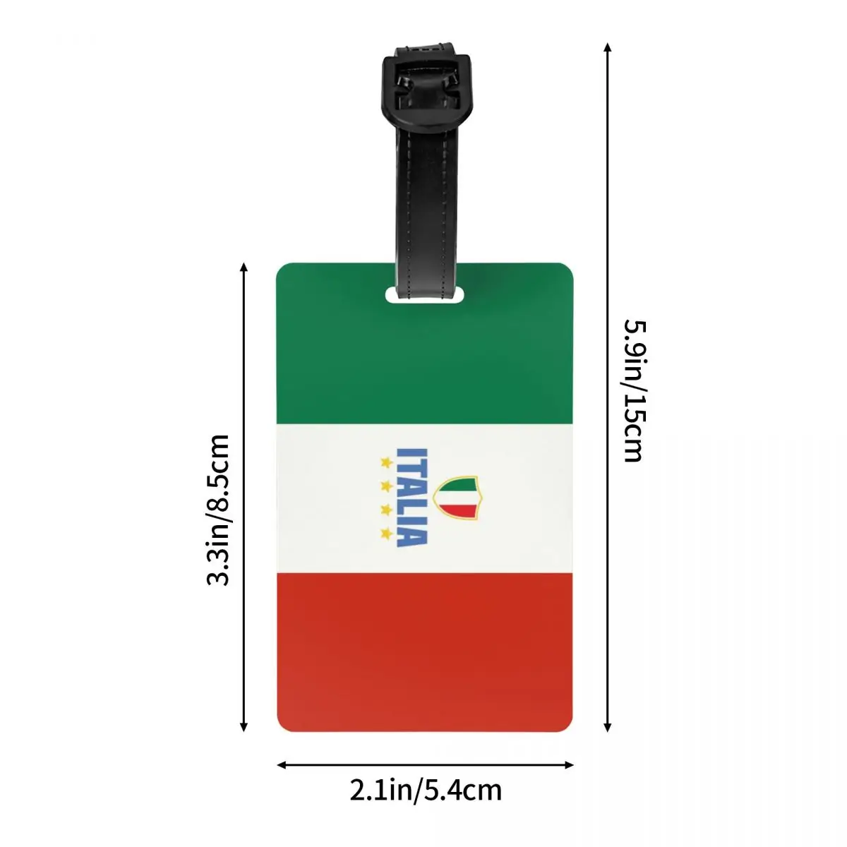 이탈리아 국기 수하물 태그 여행 가방, 개인 정보 보호 커버, ID 라벨