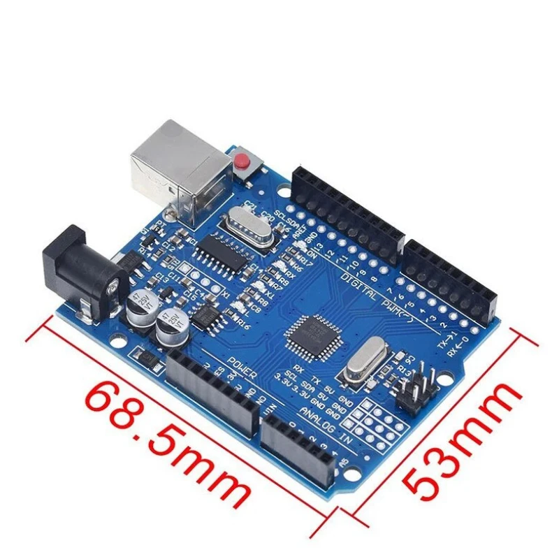 UNO R3 CH340G + MEGA328P SMD Chip 16Mhz untuk Arduino UNO R3 papan pengembangan kabel USB ATEGA328P satu Set