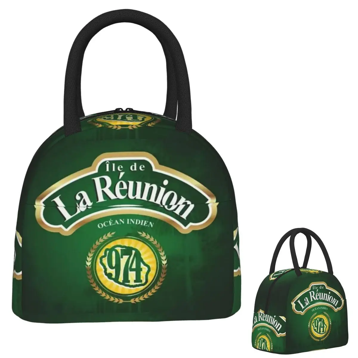 

974 Reunion Island Flag Insulated Lunch Bag for Women Kids Portable Food Boxes Thermal Lunch Box Tote