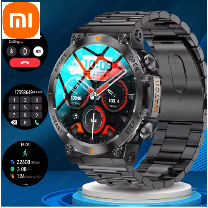 

Xiaomi модные умные часы с беспроводным вызовом для мужчин, спорт на открытом воздухе, фитнес, ультра длительный срок службы батареи, мужские умные часы для Android IOS