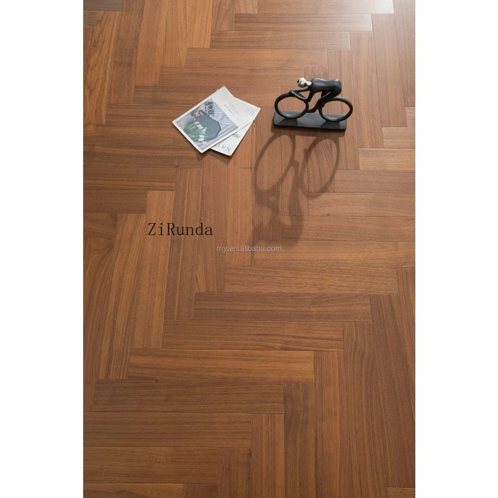 Индивидуальная версияLongWell, виниловый пол в елочку из орехового дерева, каменный пластик, пол из натурального дерева