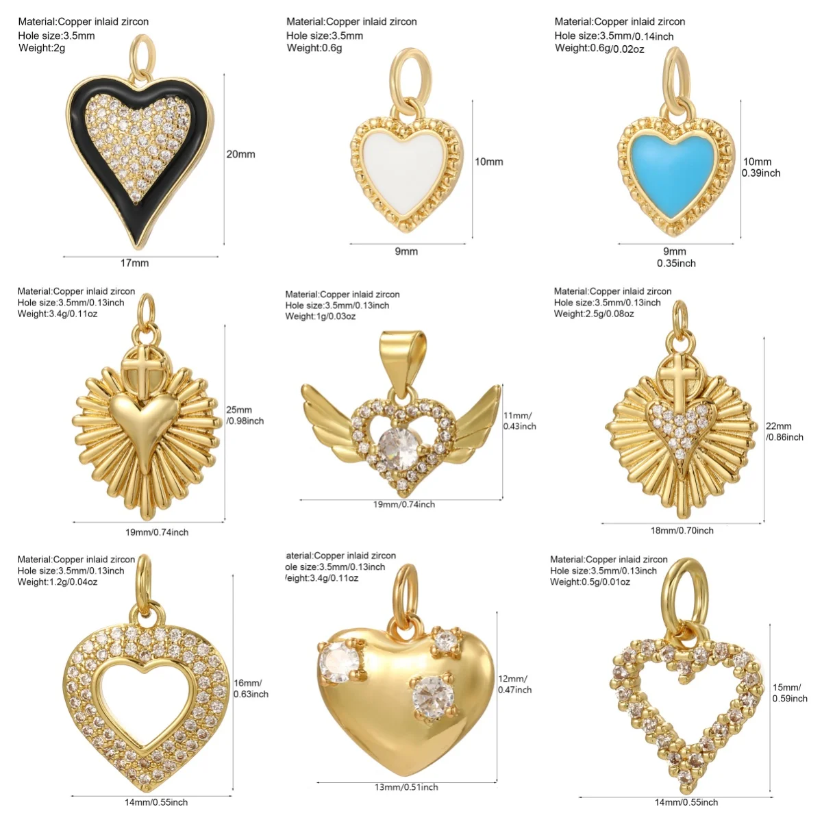 10PCS Romantic Heart-Shaped Pendant, Guardian of Love! Hot-Selling Favorite, Exquisite Craftsmanship Bulk Items Wholesale