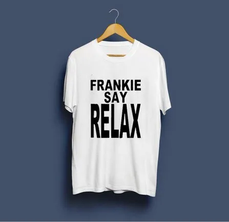 

Frankie Say Relax Свободная хлопковая женская футболка Street Sle round Ne ort Sve Креативный текстовый узор Удобная посадка