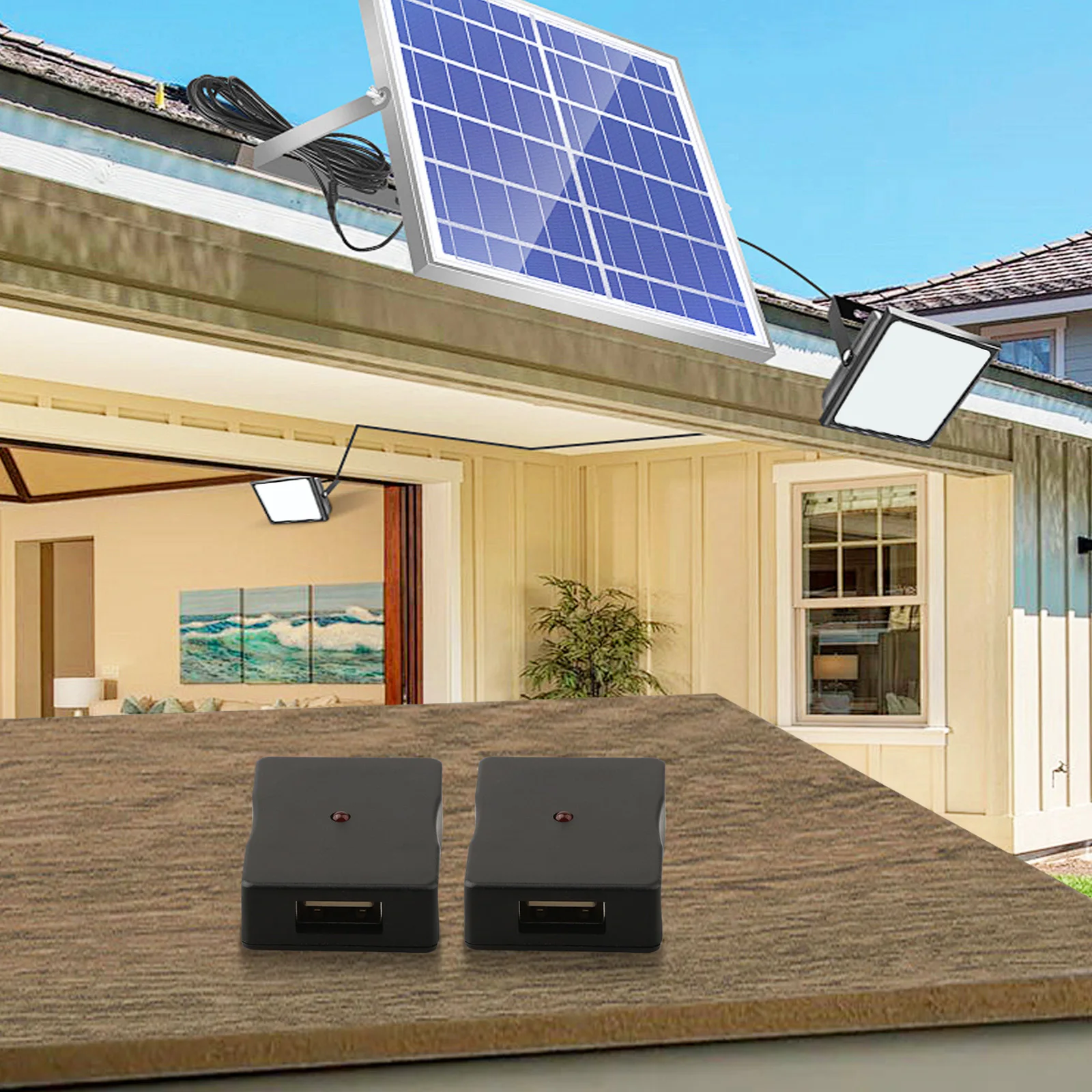 Multi Device Compatible Solar Panel Power Bank Voltage Controller Step Down Module with Fast Charging and LEDs