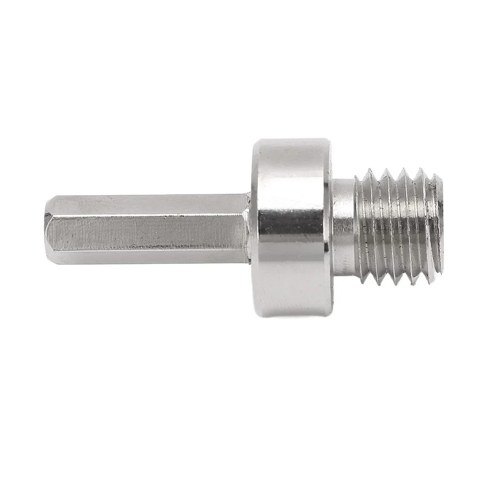 5/8-11in Thread Adapter for Core Bits 3/8-Inch Hex Shank M14 Thread Hex Shank Adapter Male Thread Integrated Metal Core
