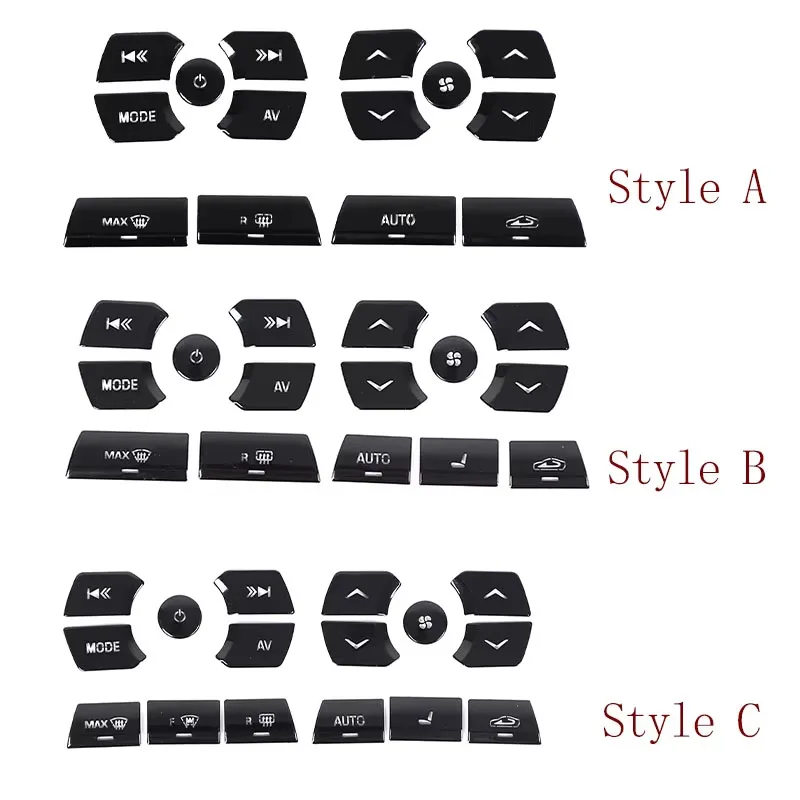 

For Jaguar XJ XF 2010-2019 stainless steel black car center gear multimedia button switch sticker car decoration accessories