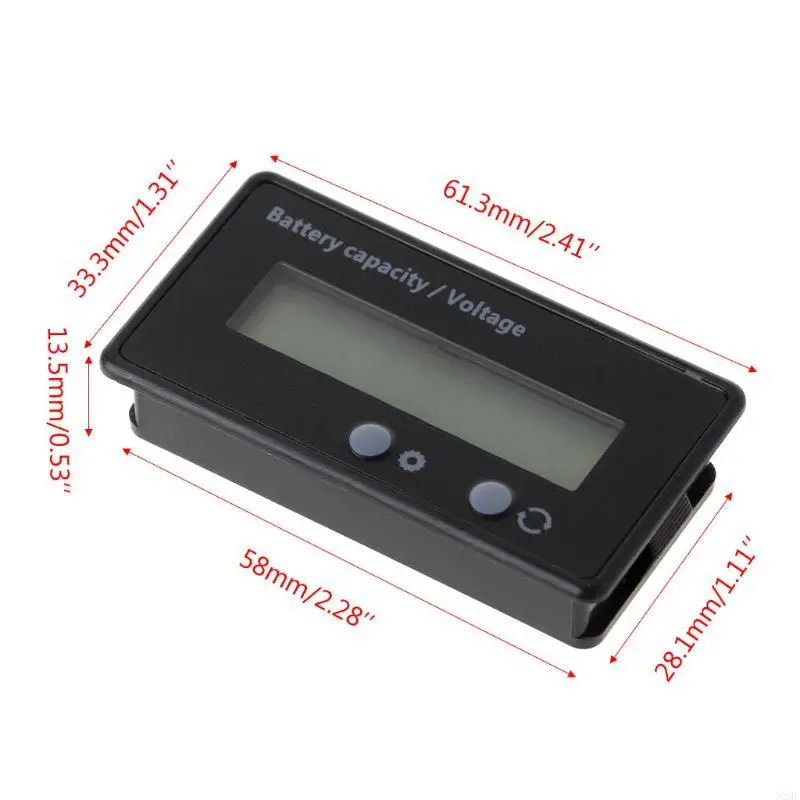 92MF Lithium Battery Capacity Tester Voltage Meter Monitor Electric Motorcycle Scooter Battery Testers Tools Easy to Install