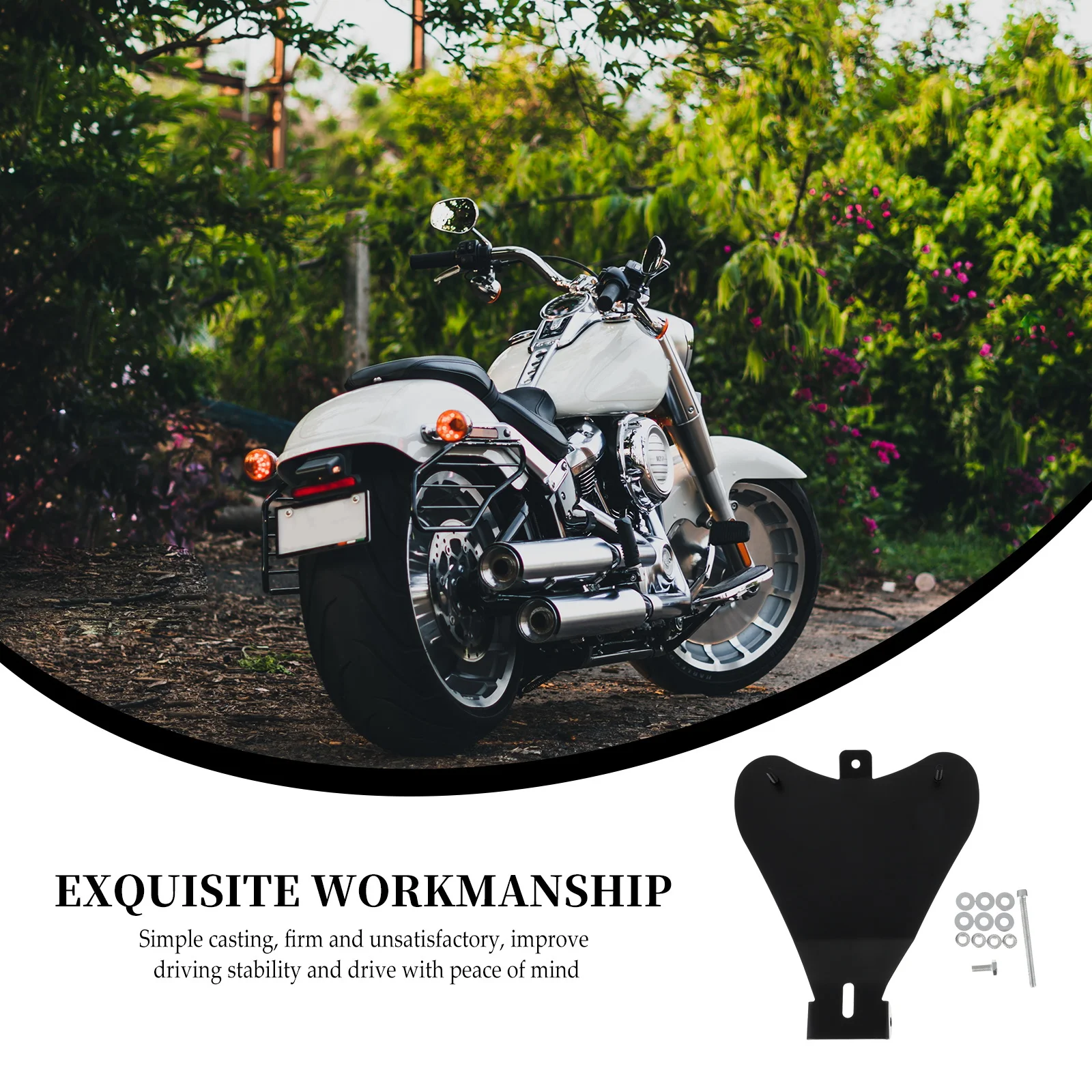 

1Pcs Motorcycle Triangular Seat Board Sturdy Build High Durability No Assembly Required Smooth Installation Seat Support