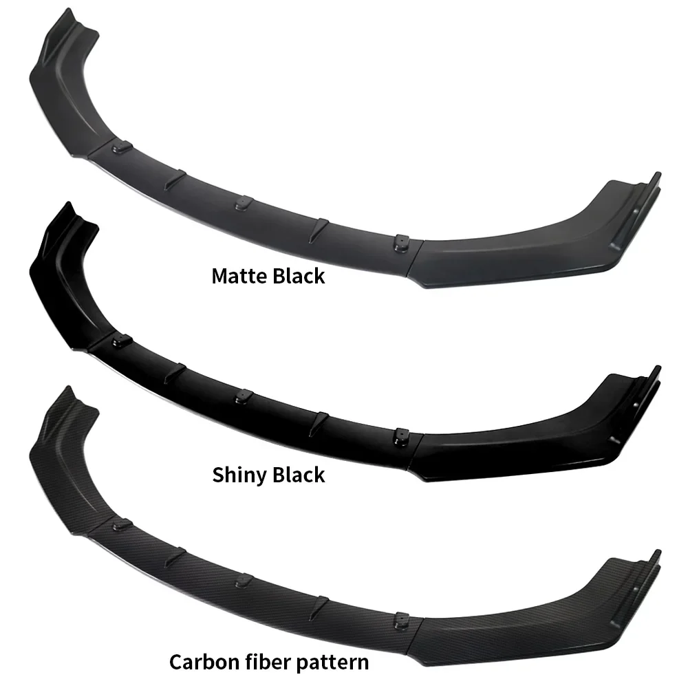 

3PCS Front Bumper Lip Spoiler Splitter Glossy Black ABS Body Kit Fits Honda Civic Sedan/Coupe 10th Gen Civic 2016 2017 2018 2019
