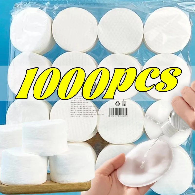 وسادات مزيل المكياج الدائرية الناعمة والقابلة للتنفس، وسادات قطنية مزدوجة الجوانب للاستعمال مرة واحدة غير مهيجة لتنظيف الوجه اليومي