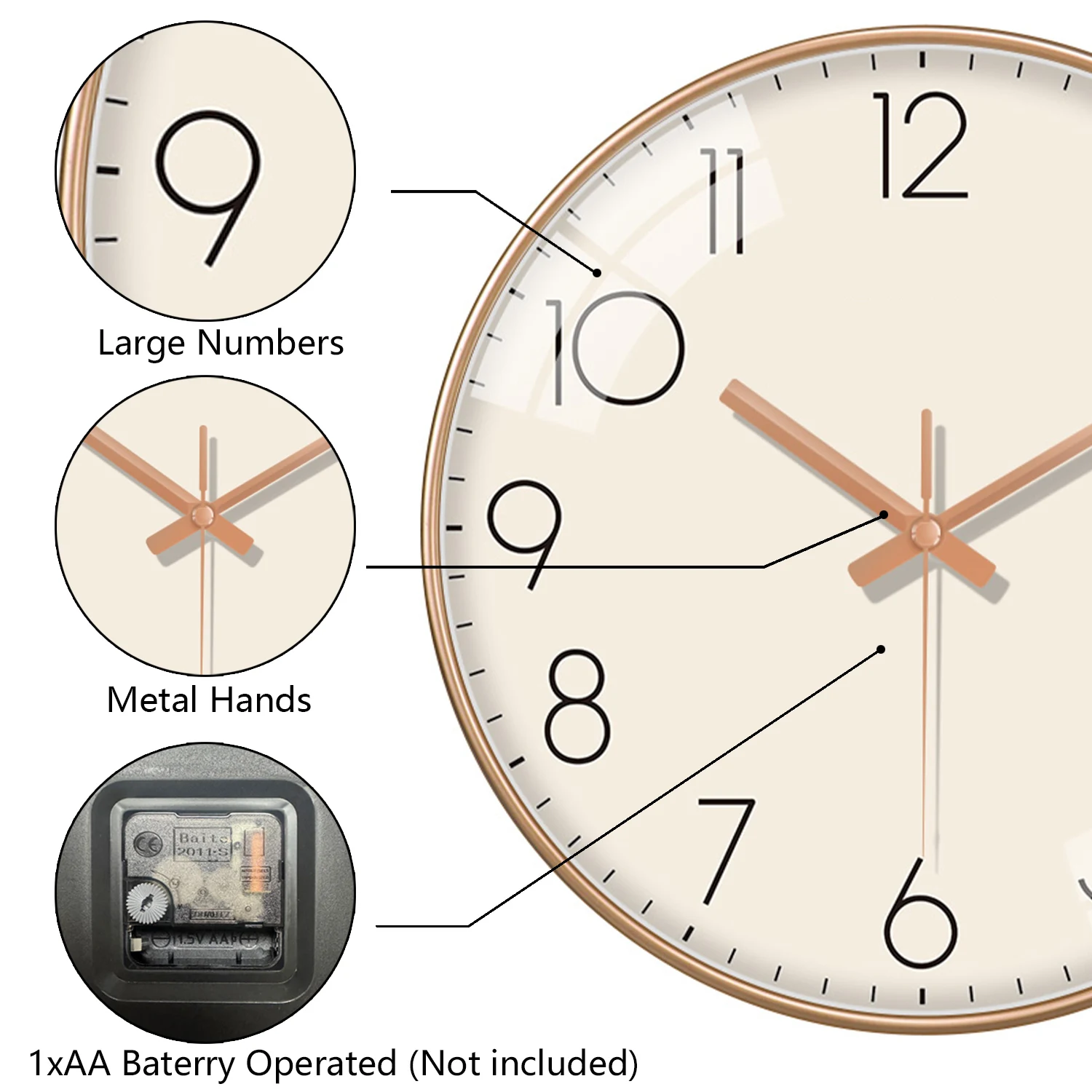 New Quartz Wall Clock For Living Room Fashion Creative Clock Light Luxury Decoration For Bedroom Nordic Simple Silent Clock