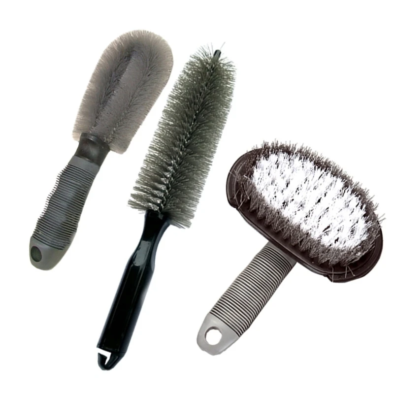 Wheel Cleaner Brush Car Soft Cleaning Brush Dense Tire Brush Detailing Brush J60F