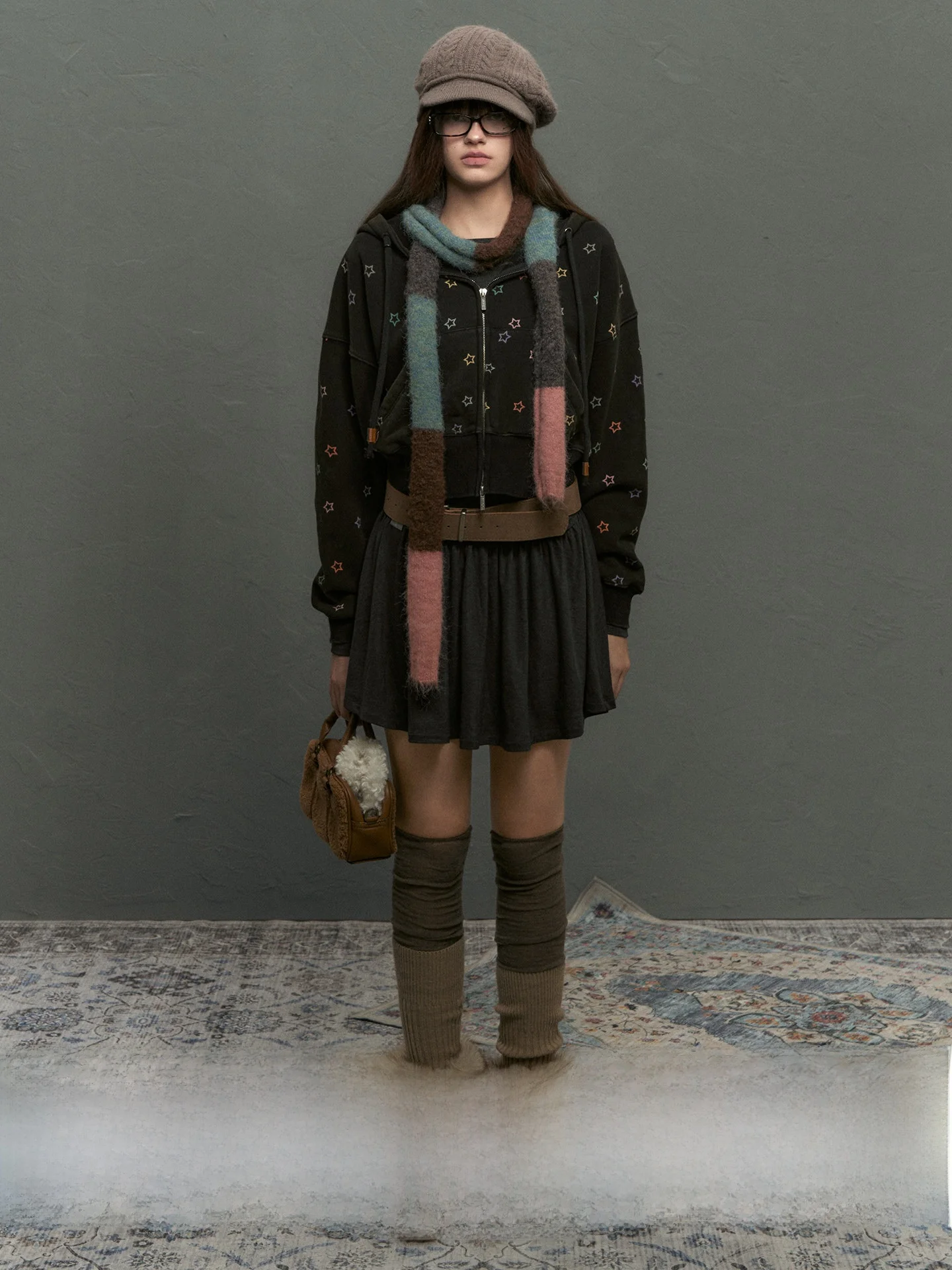 

Оригинальная толстовка NECY с принтом звезд в стиле Y2K, винтажная, осенне-зимняя, свободная повседневная женская кофта из смесового хлопка и полиэстера