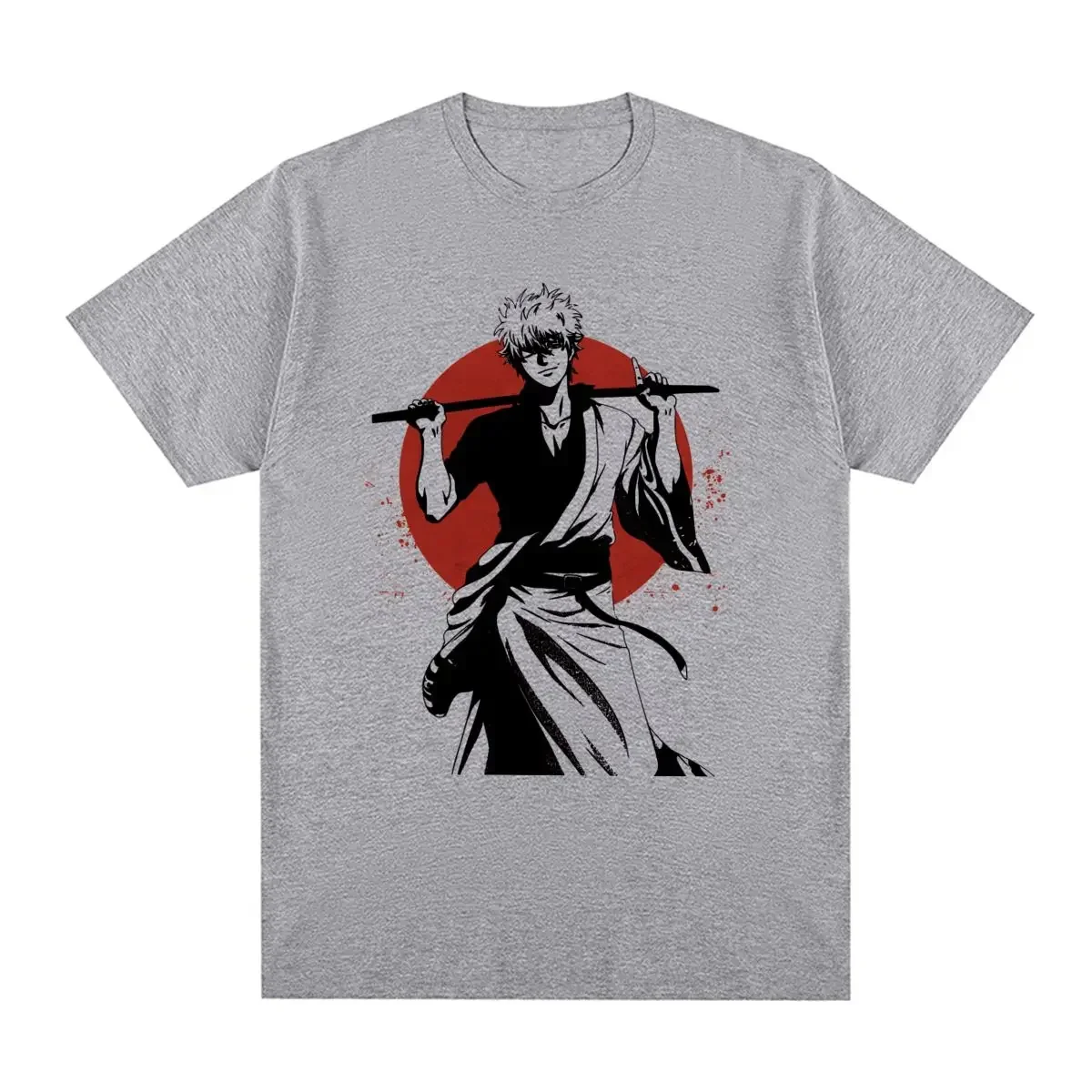 GINTAMA Vintage T-shirt summer Anime Sakata Gintoki Kagura Streetwear Harajuku Funny Cotton Men outfits New Tee Tshirt male Tops