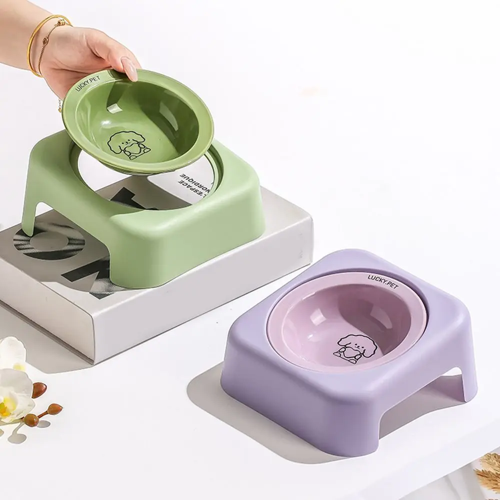 

Ceramic Puppy Neck Guard Bowl Protection Neck Stress-Free Cartoon UFO Bowl Anti Overturning Cat Food Water Bowl